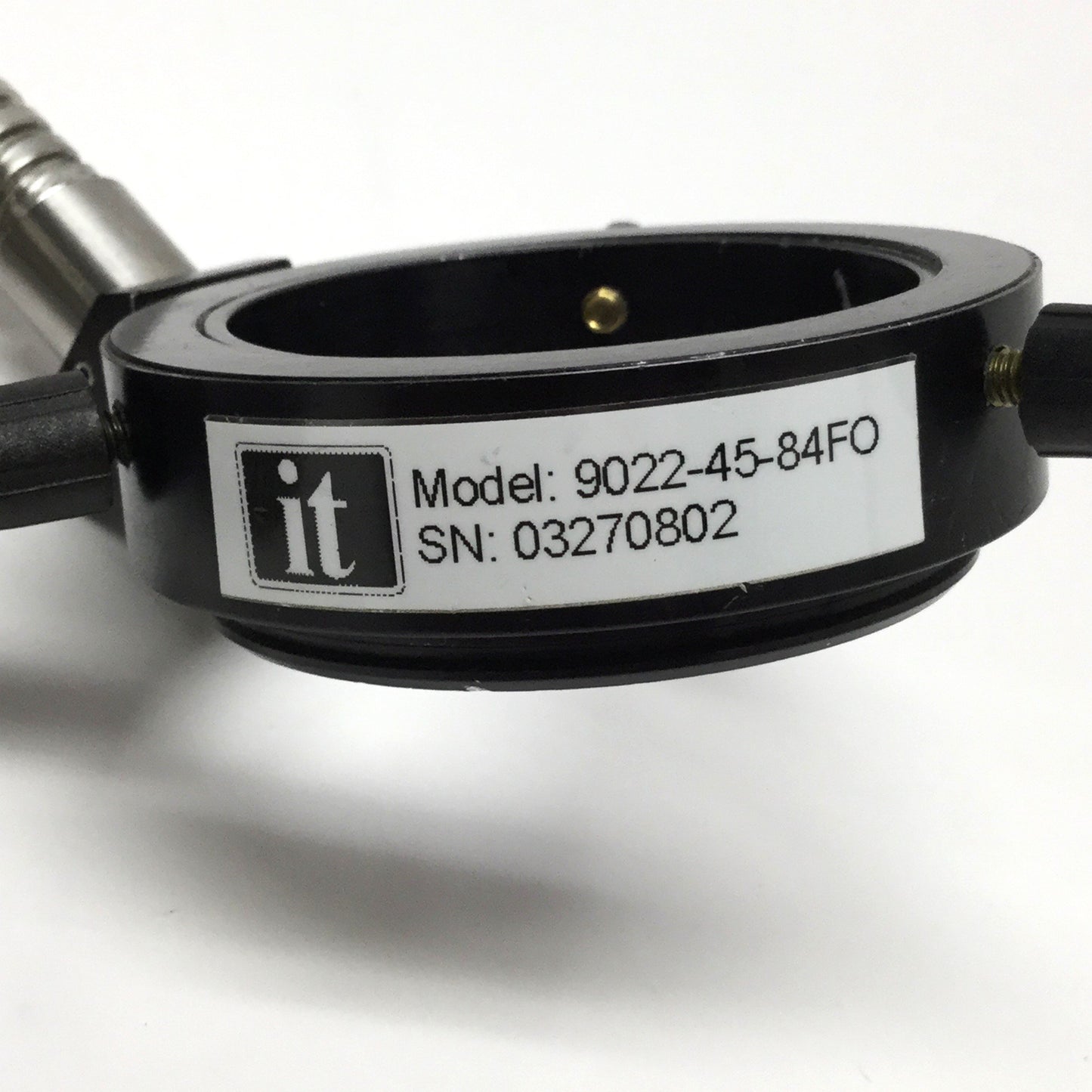 Used IT 9022-45-84FO Fiber Optic Ring Light, 50mm Ring ID, 7ft Long, 18mm Input