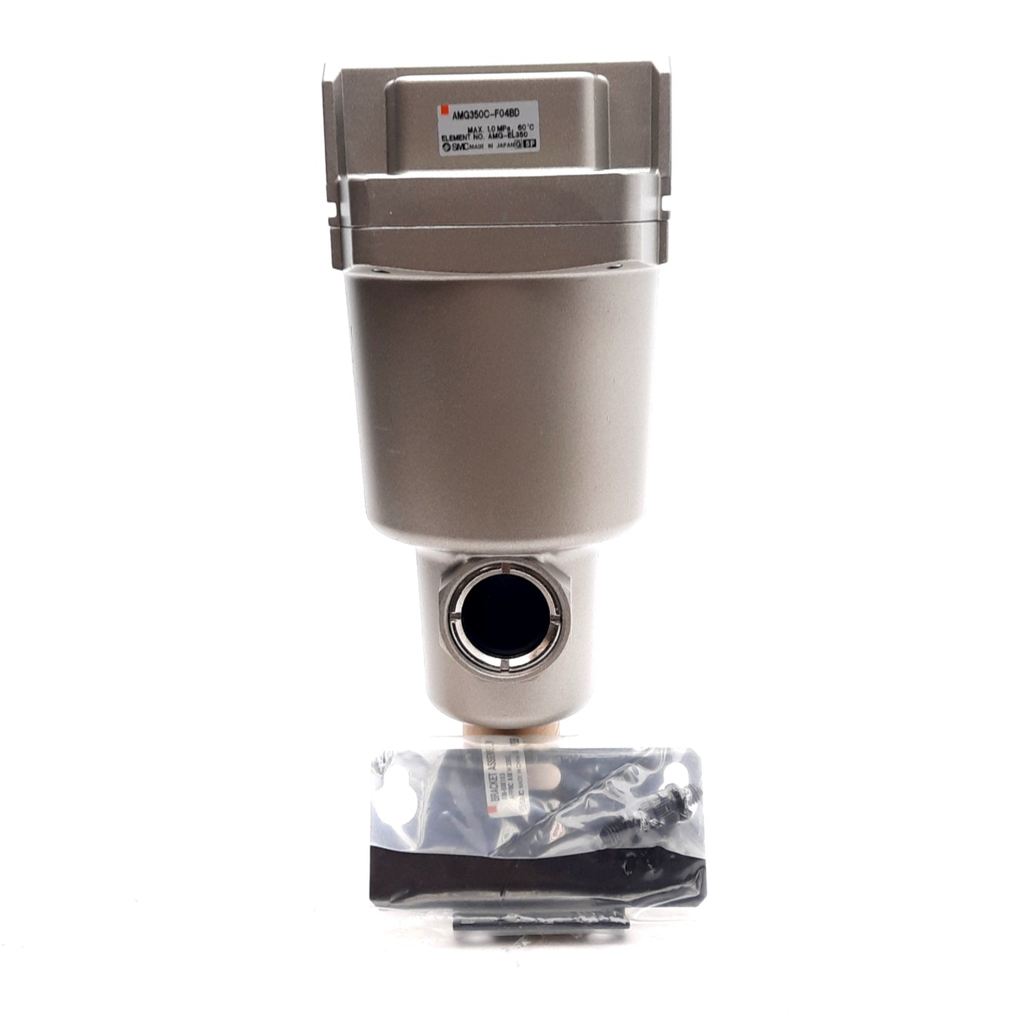 New SMC AMG350C-F04BD Water Separator, G1/2 Ports, 1.0MPa, 53SCFM, N.O. Auto Drain