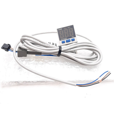 New SMC ISE35-N-65-PLA Digital Pressure Sensor, PNP, 12-24VDC, 0-150psi, 2m Lead