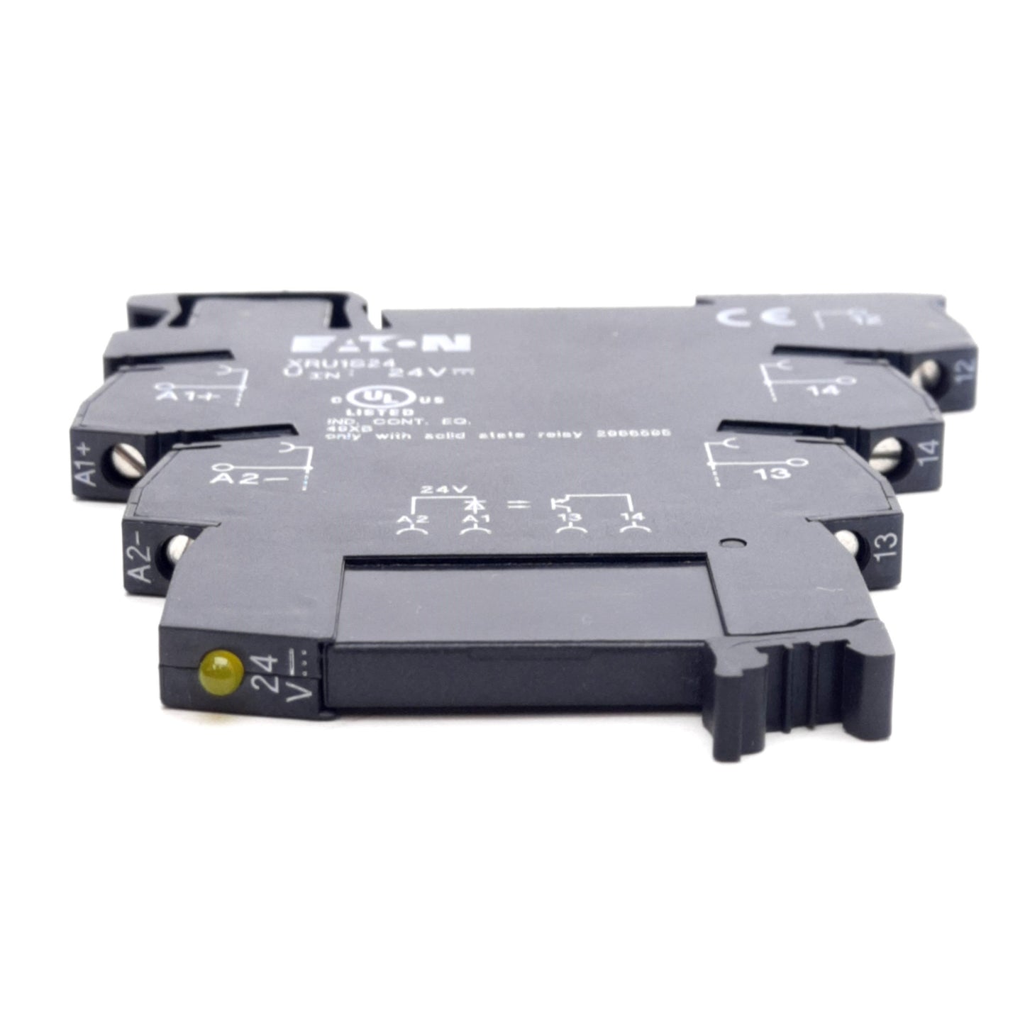 New – Open box Lot of 2 Eaton XRU1S24 OptoCoupler Terminal Block Socket w/ Relay, 2A 24VDC