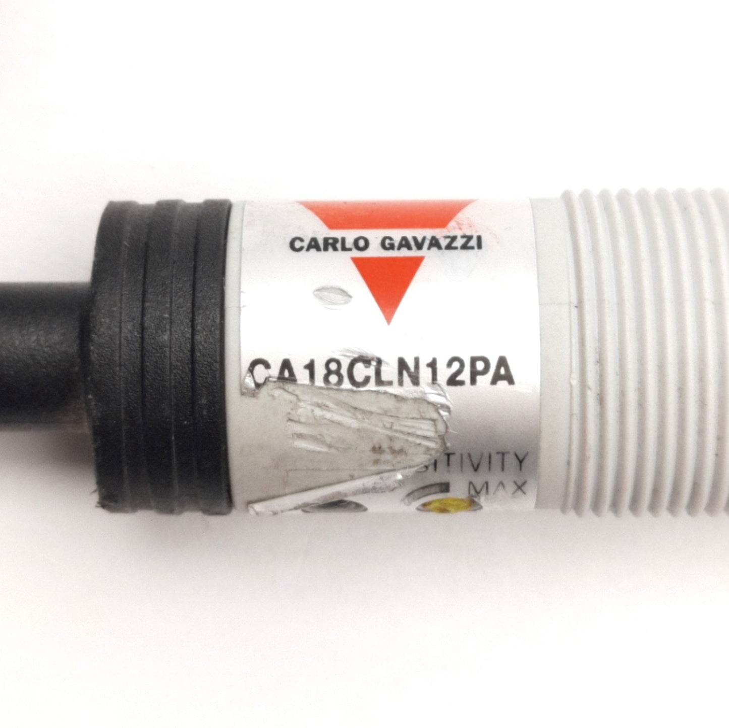 Used Carlo Gavazzi CA18CLN12PA Proximity Sensor, 12mm Range, 0-40VDC, PNP Output, M18