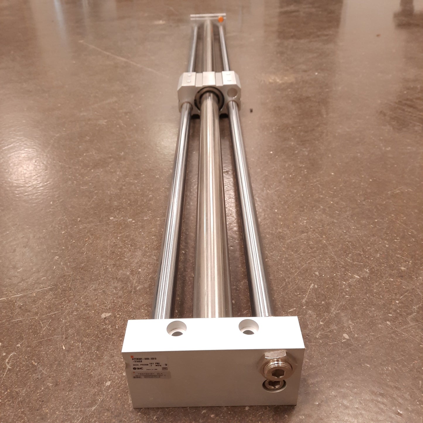 Used SMC NCY2S32H-5000-XB13-X142US Rodless Cylinder, 50in Stroke, 101psi, 1/8in NPT