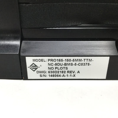 Used Aerotech PRO165 Ball Screw Linear Stage Actuator Positioner 150mm Travel 5mm/rev
