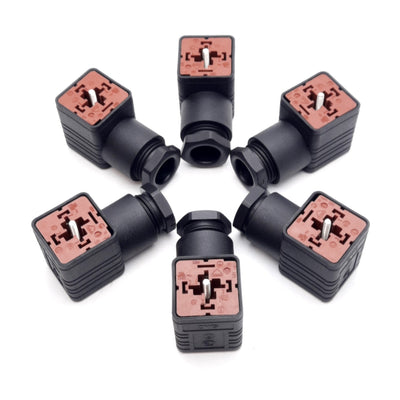 New – Open box Lot of 6 SMC DIN 43650 A Solenoid Connector Form A 3-Contact + Ground 250VAC 10A