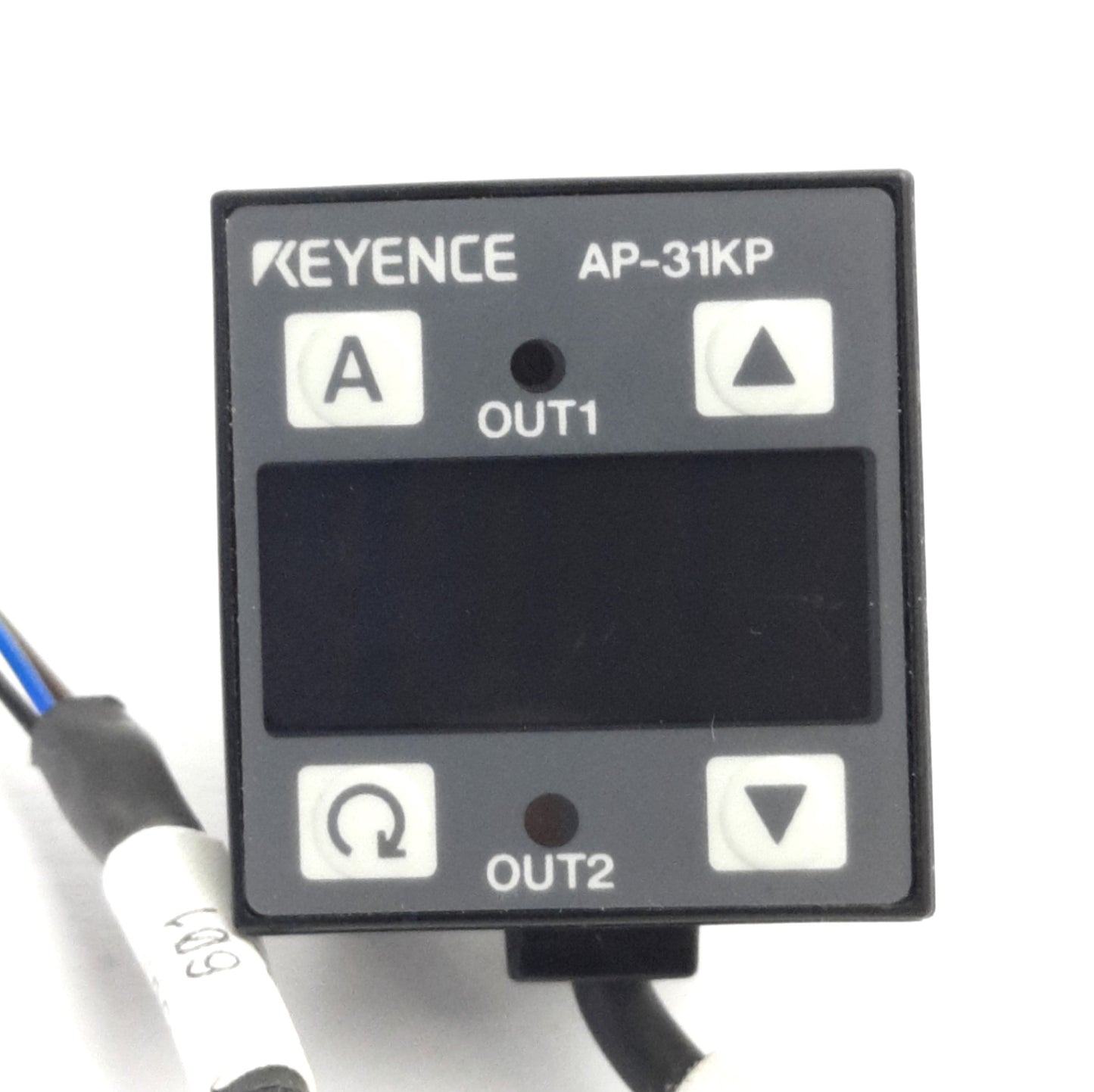 Used Keyence AP-31KP Negative Pressure Sensor, PNP Output 1-5V, 0-29.9In/Hg, 12-24VDC