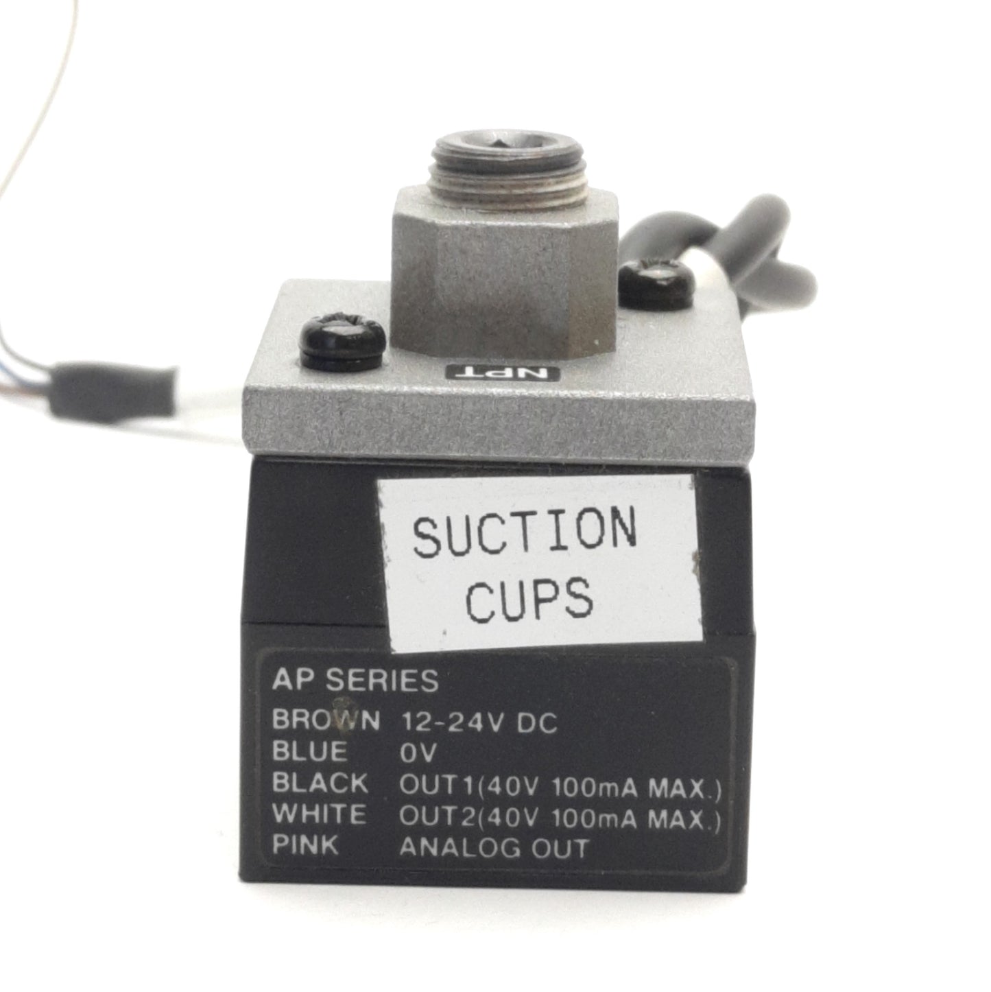 Used Keyence AP-31KP Negative Pressure Sensor, PNP Output 1-5V, 0-29.9In/Hg, 12-24VDC