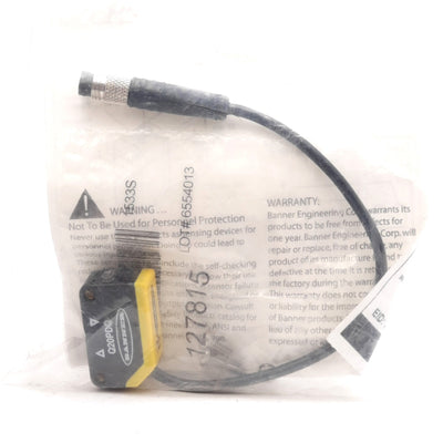 New Banner Q20PDQ Photoelectric Sensor 250mm, 10-30VDC, Solid State PNP, 4-Pin M8