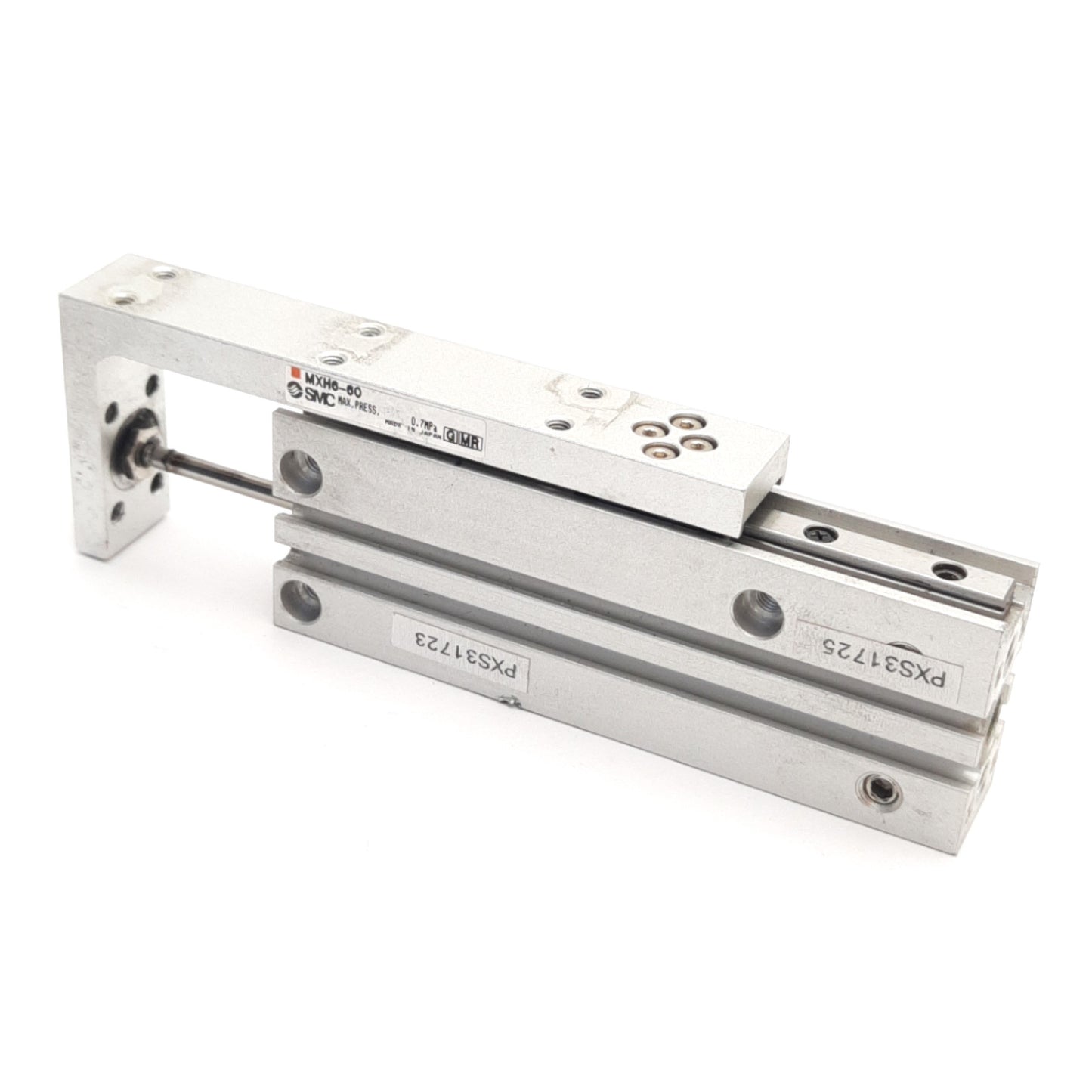 Used SMC MXH6-60 Pneumatic Compact Slide, Bore: 6mm, Stroke: 60mm, 0.7MPa Max