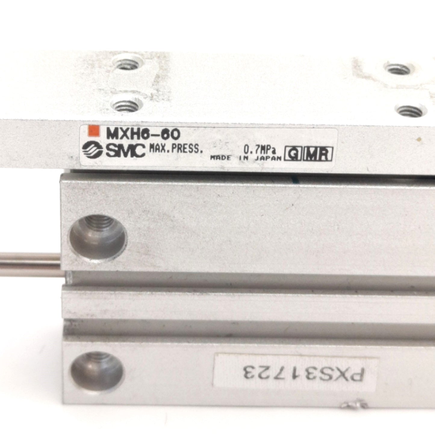 Used SMC MXH6-60 Pneumatic Compact Slide, Bore: 6mm, Stroke: 60mm, 0.7MPa Max