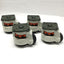Used Lot of 4 Footmaster GD-100 Leveling Nylon Wheel Casters 800kg Rating, 95mm Plate