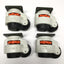 Used Lot of 4 Footmaster GD-100 Leveling Nylon Wheel Casters 800kg Rating, 95mm Plate
