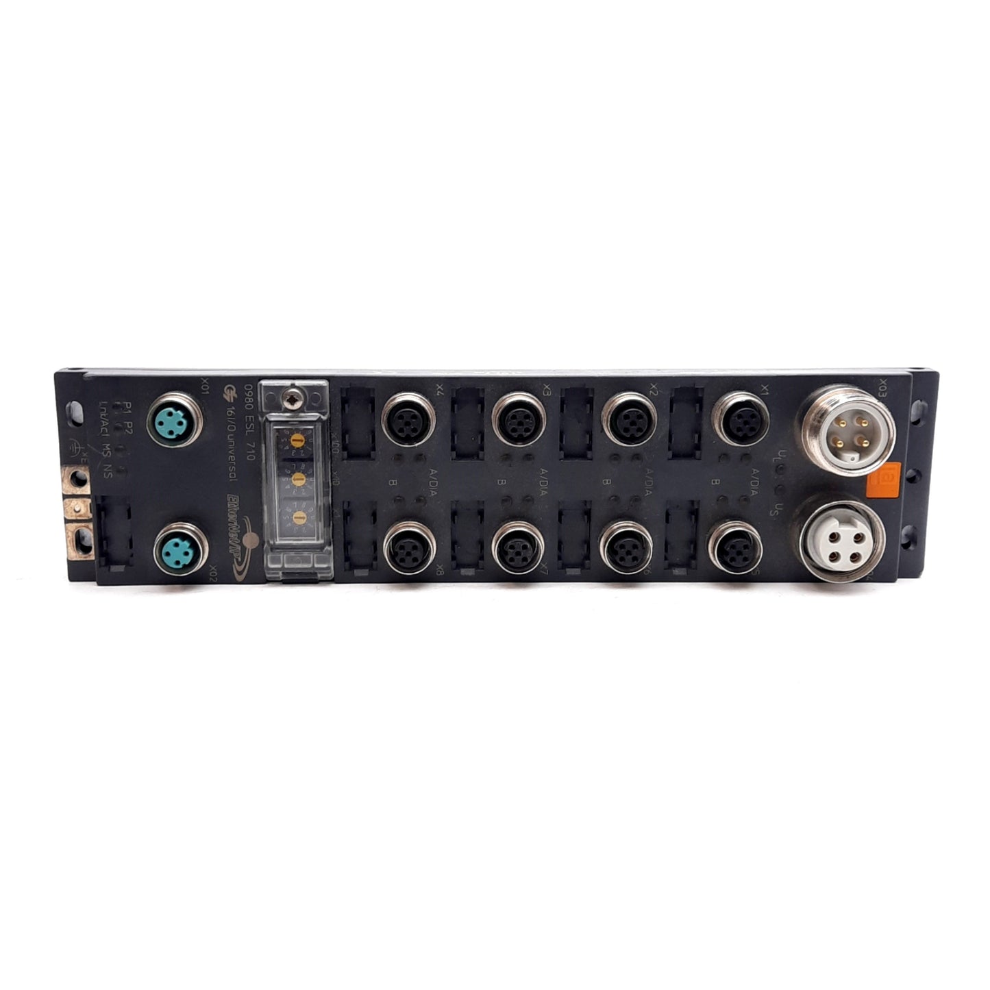 Used Lumberg 980 ESL 710 LioN-M EtherNet/IP I/O Module, D-Coded M12 5-Pin, 24VDC