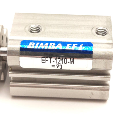 Used Bimba EFT-1210-M Pneumatic Cylinder 12mm Bore, 10mm Stroke, 140psi Max, M5 Ports
