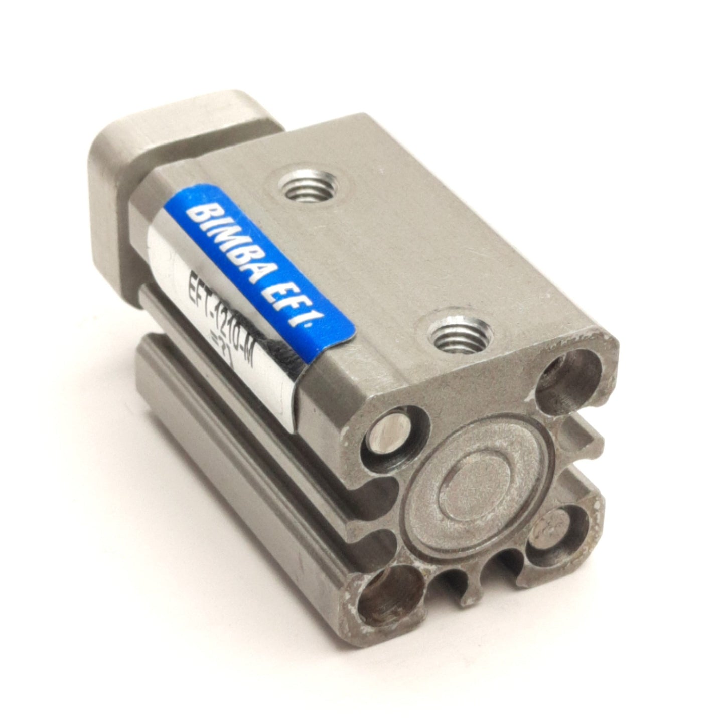 Used Bimba EFT-1210-M Pneumatic Cylinder 12mm Bore, 10mm Stroke, 140psi Max, M5 Ports