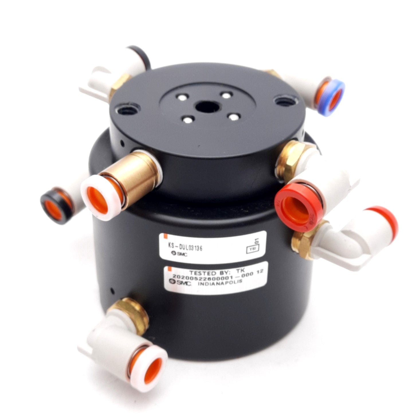 Used SMC KS-DUL03136 Pneumatic Rotary Union, ø1/4in ID, ø1/4in One-Touch, 1/8in NPT
