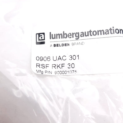New Lumberg Automation 0906 UAC 301 DeviceNet Receptacle, 7/8in OD, 3-Pole, 600V 8A