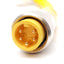 New Mencom MIN-5MFP-15 Cordset Yellow PVC, 600V 8A, 5-Pole 7/8in Male & Female, 15ft