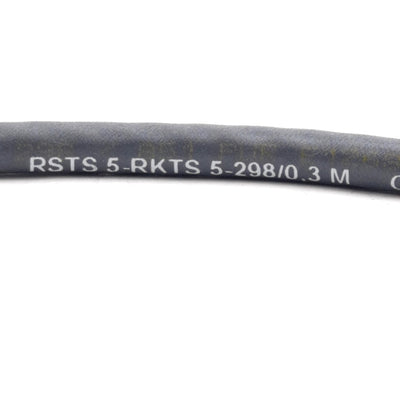 New – Open box Lumberg RSTS 5-RKTS 5-298-0.3M Cordset, 4A 60V, M12 5-Pin Male to Female, 0.3m