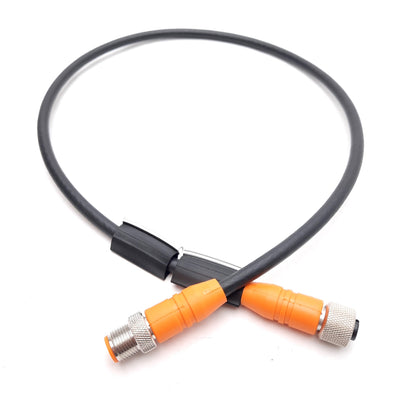 New – Open box Lumberg RSTS 8-RKTS 8-299/0.6m Cordset, 2A 30V, M12 8-Pin Male to Female, 0.6m