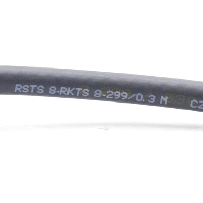 New – Open box Lumberg RSTS 8-RKTS 8-299/0.3m Cordset, 2A 30V, M12 8-Pin Male to Female, 0.3m
