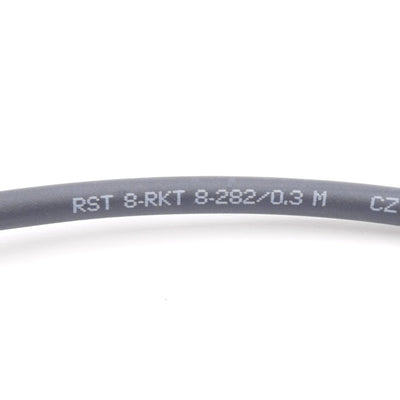 New – Open box Lumberg RST 8-RKT 8-282/0.3M Cordset, 2A 30V, M12 8-Pin Male to Female, 0.3m