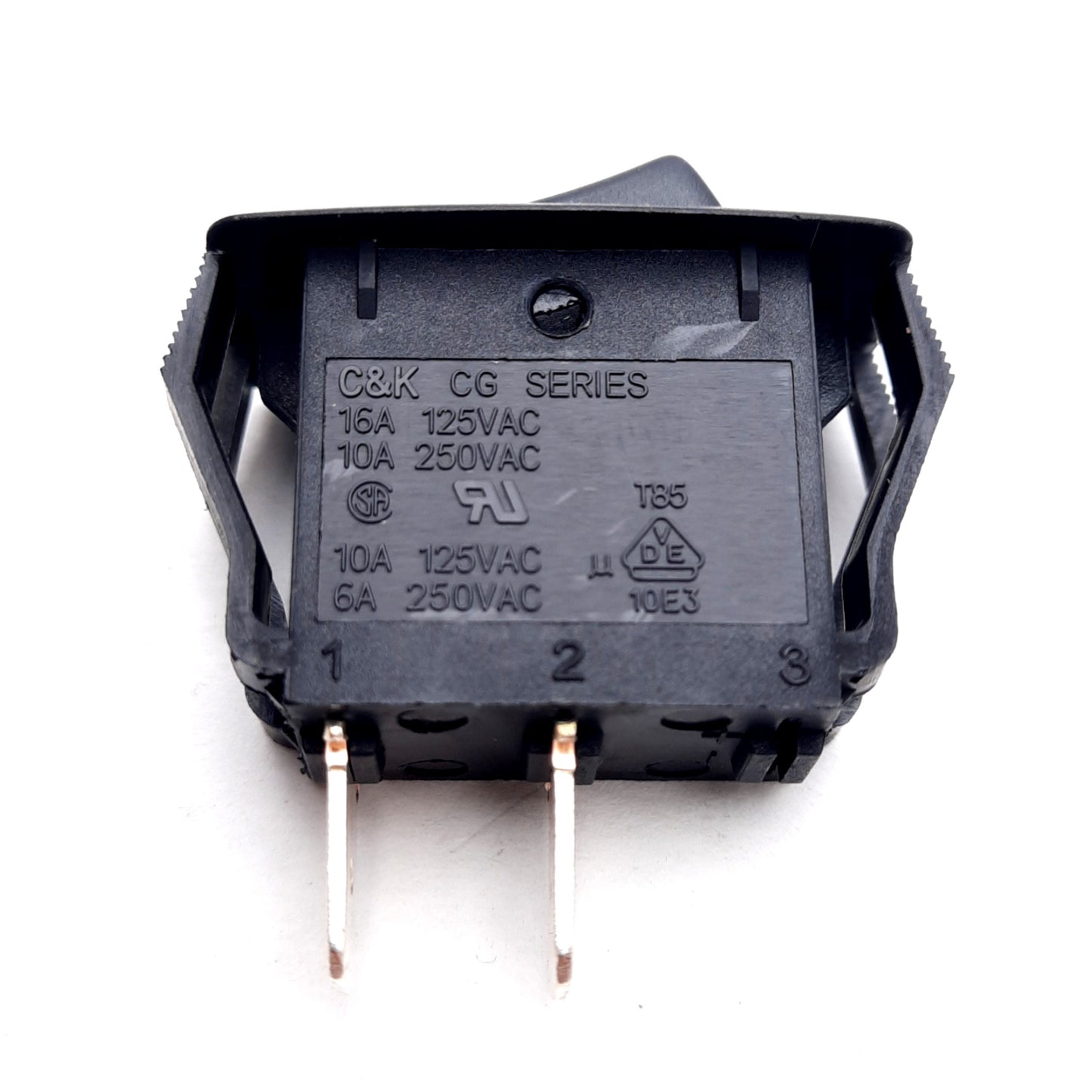 New – Open box Lot of 10 C&K CG102J12S205HQF Rocker Switch, SPST, 16A 125VAC, 1/4in Contacts