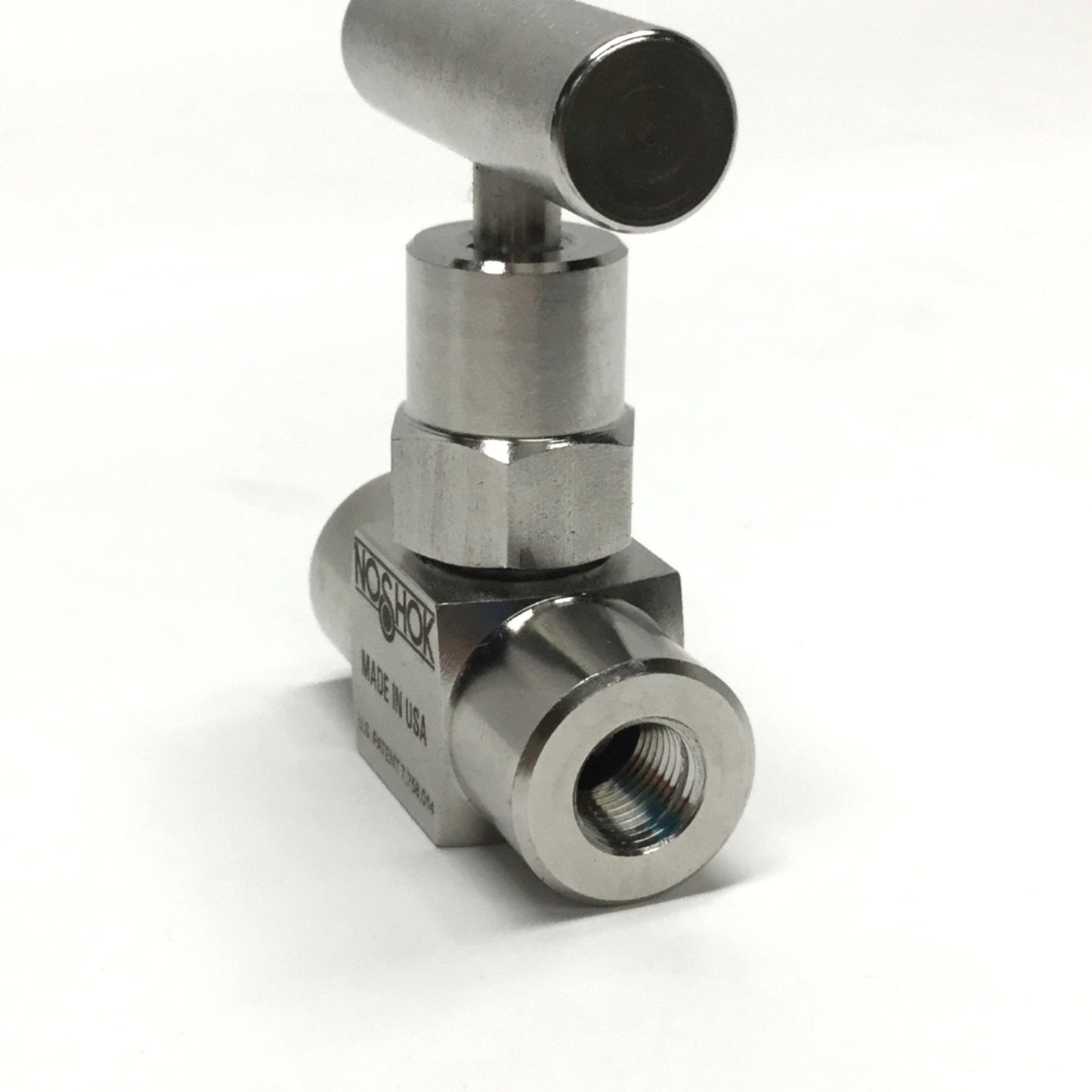 Used Noshok 101-FFS 316 Stainless Steel Needle Valve 1/8" NPT Female-Female, 10000psi