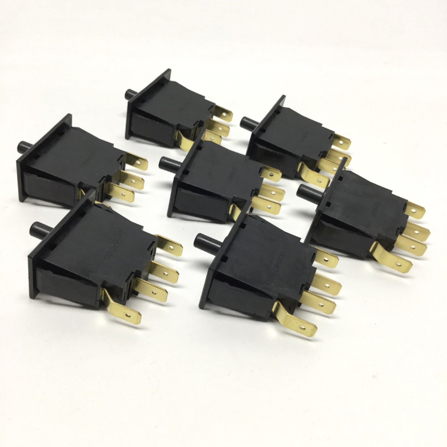 Used Lot of 7 Omron D2D-3104 Door Interlock Power Switches, 16A DPST-NO, 3mm Min Gap