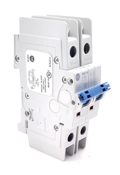 New Allen Bradley 1489-M2D100 Circuit Breaker, 2-Pole, D-Curve, 480Y/277VAC 10A