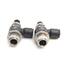 Used Lot of 2 Parker Legris 70656018 Flow Control Elbow 3/8" NPT to 3/8" OD P2C