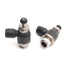 Used Lot of 2 Parker Legris 70656018 Flow Control Elbow 3/8" NPT to 3/8" OD P2C