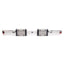 Used NSK LS20-380 Dual Carriage Linear Slide Rail, 380mm, 65.2x42x28mm Carriages