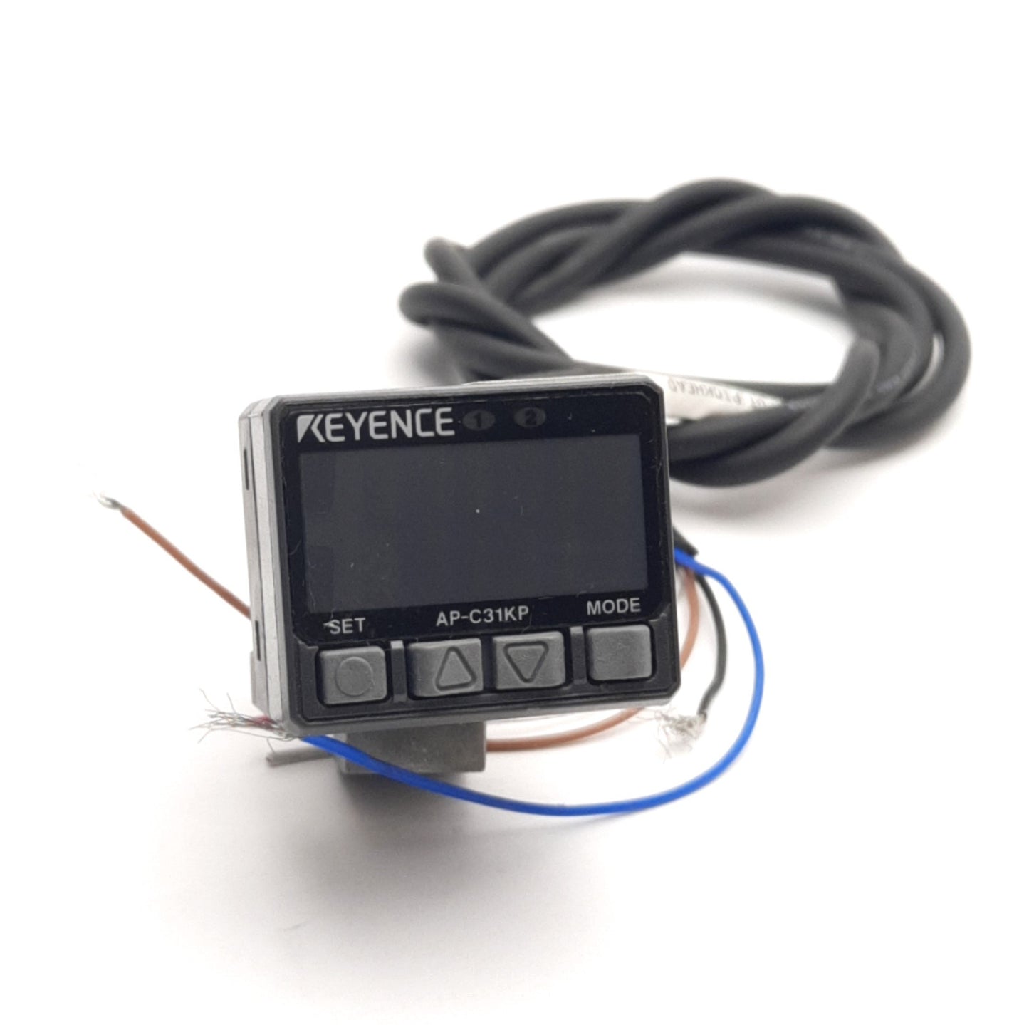 Used Keyence AP-C31KP Negative Pressure Switch, PNP Output, 0 to -29.9In/Hg, 10-24VDC