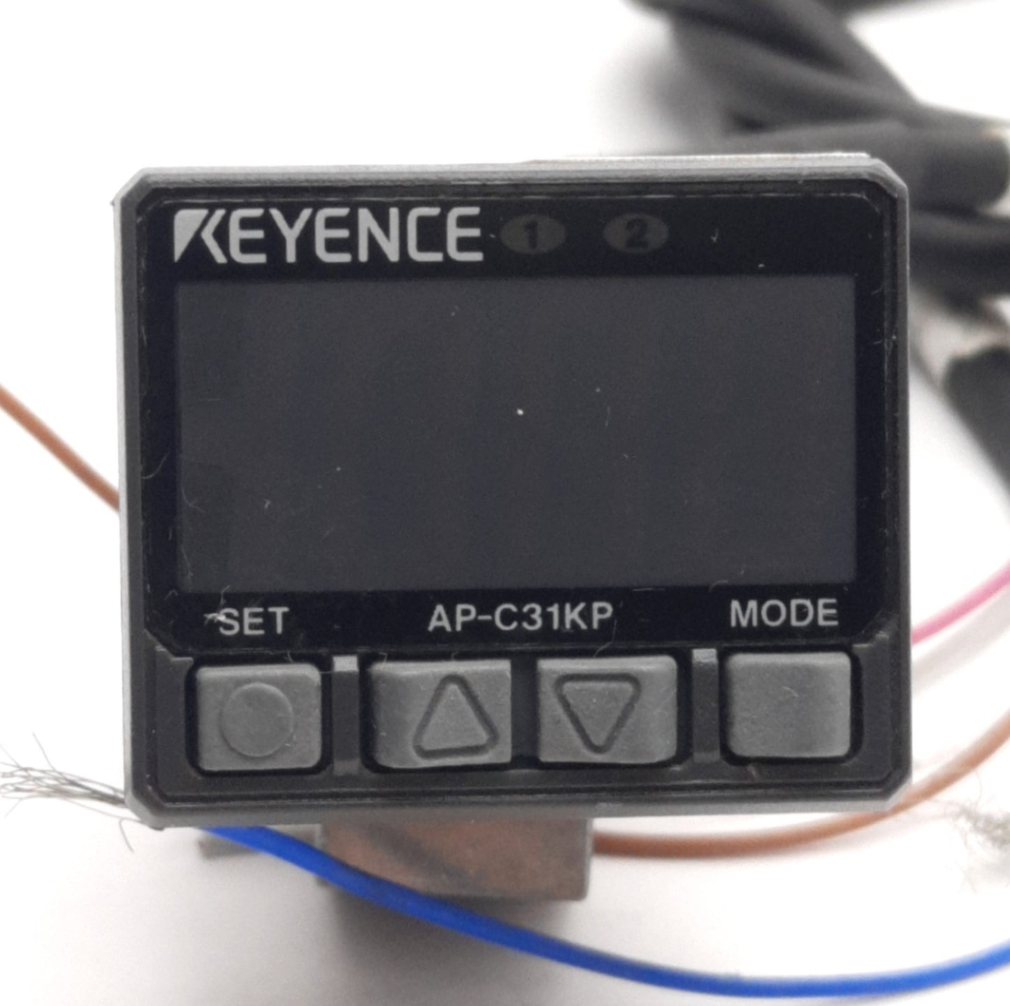Used Keyence AP-C31KP Negative Pressure Switch, PNP Output, 0 to -29.9In/Hg, 10-24VDC