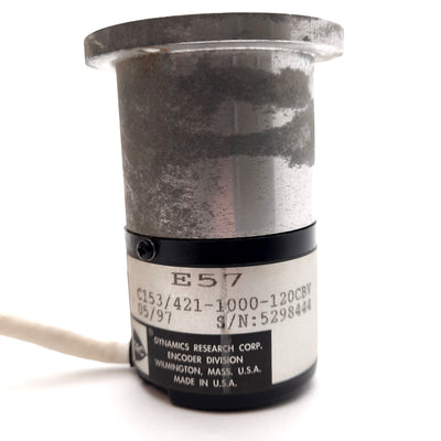 Used Dynamics Research Corp C153/421-1000-120CBV Encoder ø0.250in Shaft 5VDC 1000ppr