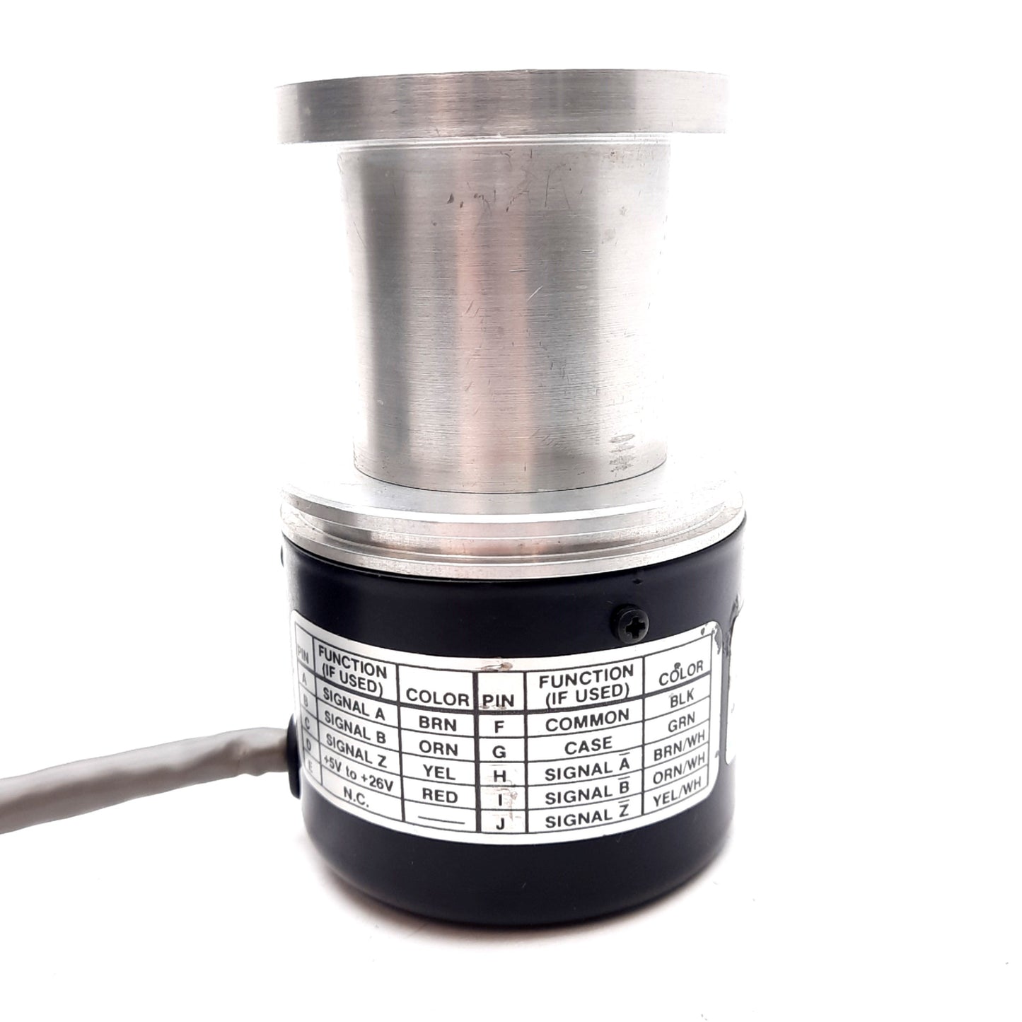 Used Dynapar EC2350001953 Rotary Encoder, ø0.250in Shaft, 5-26VDC, 5000ppr, 2.31in OD