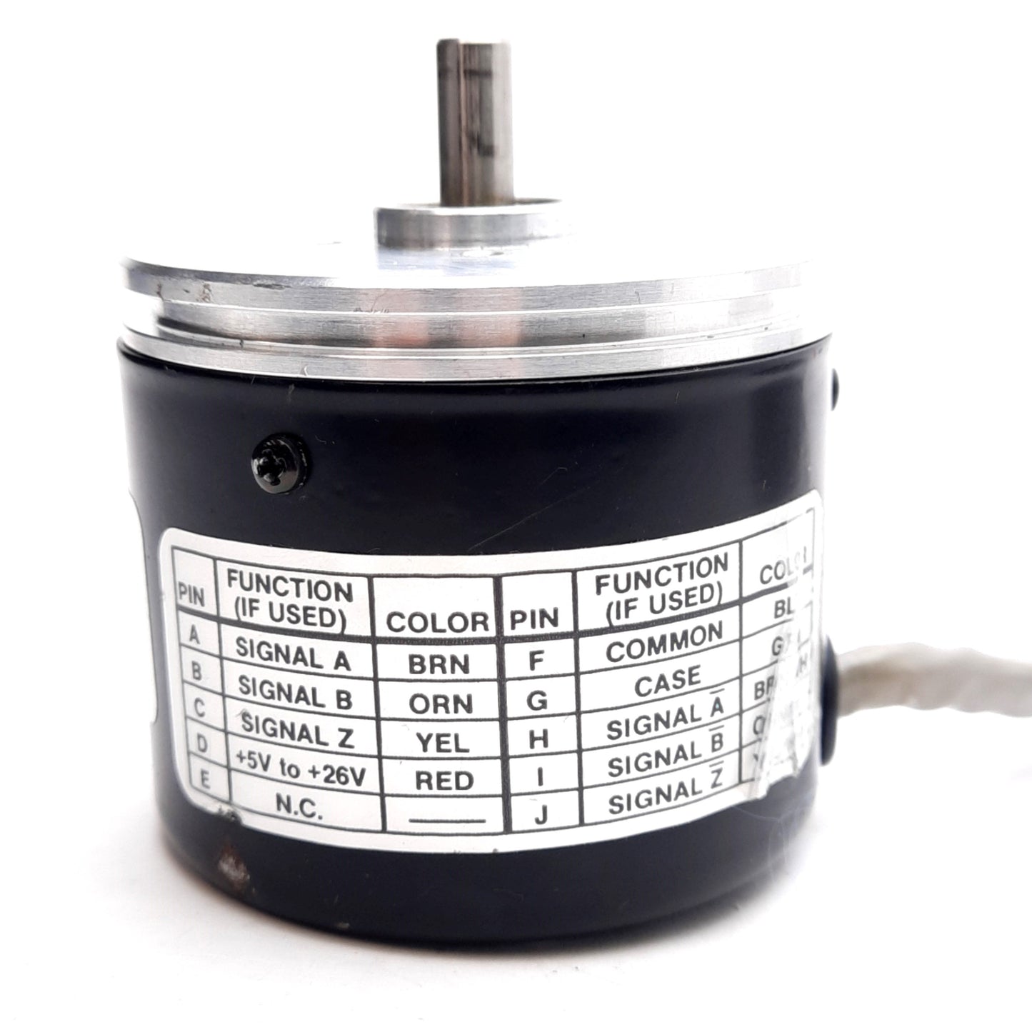 Used Dynapar EC2350001523 Rotary Encoder, 5000ppr, ø1/4in Shaft, 2.31in OD, 5-26VDC