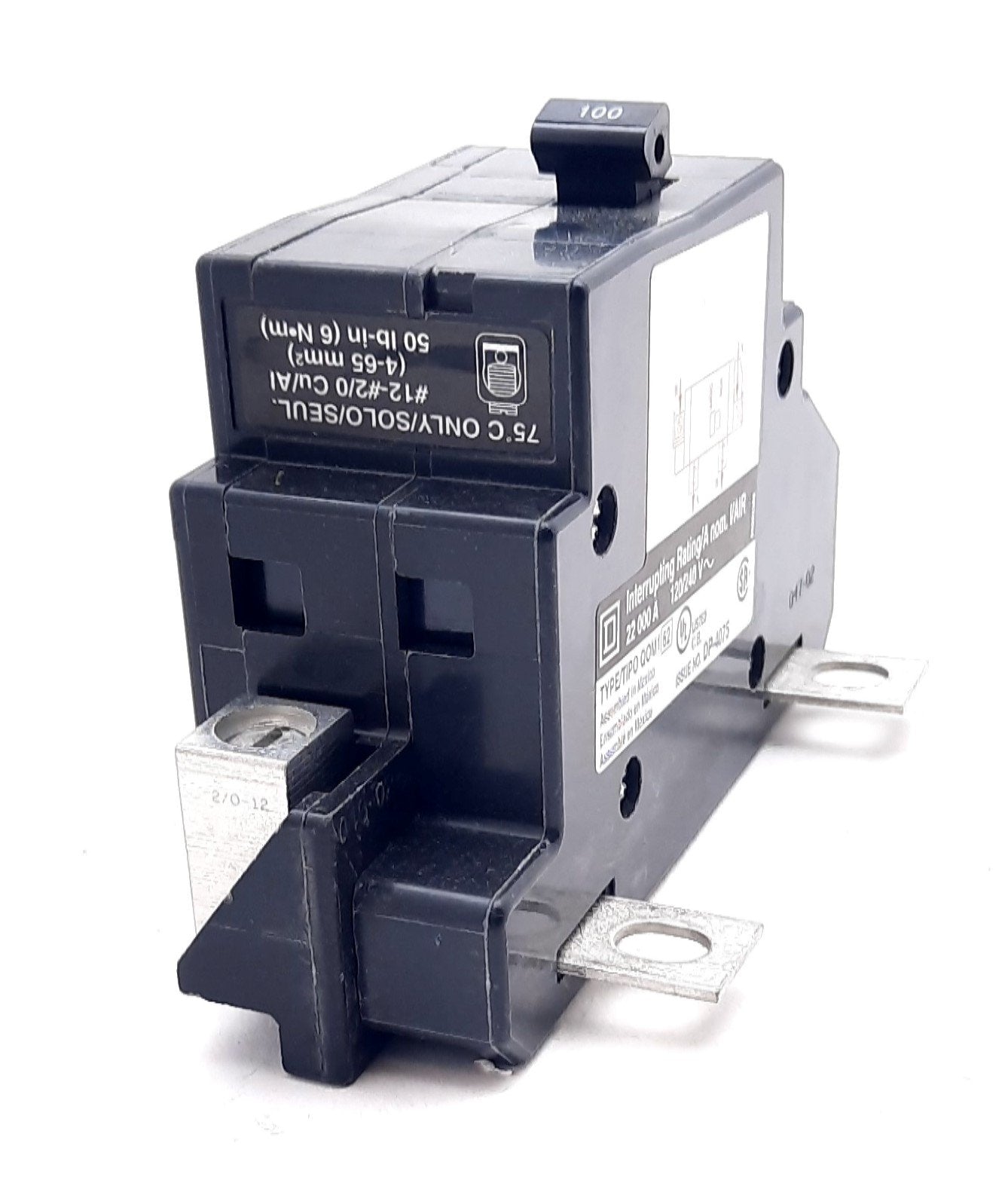 New Square D QOM100VH Main Circuit Breaker 2 Pole Single Phase 120/240VAC 100A