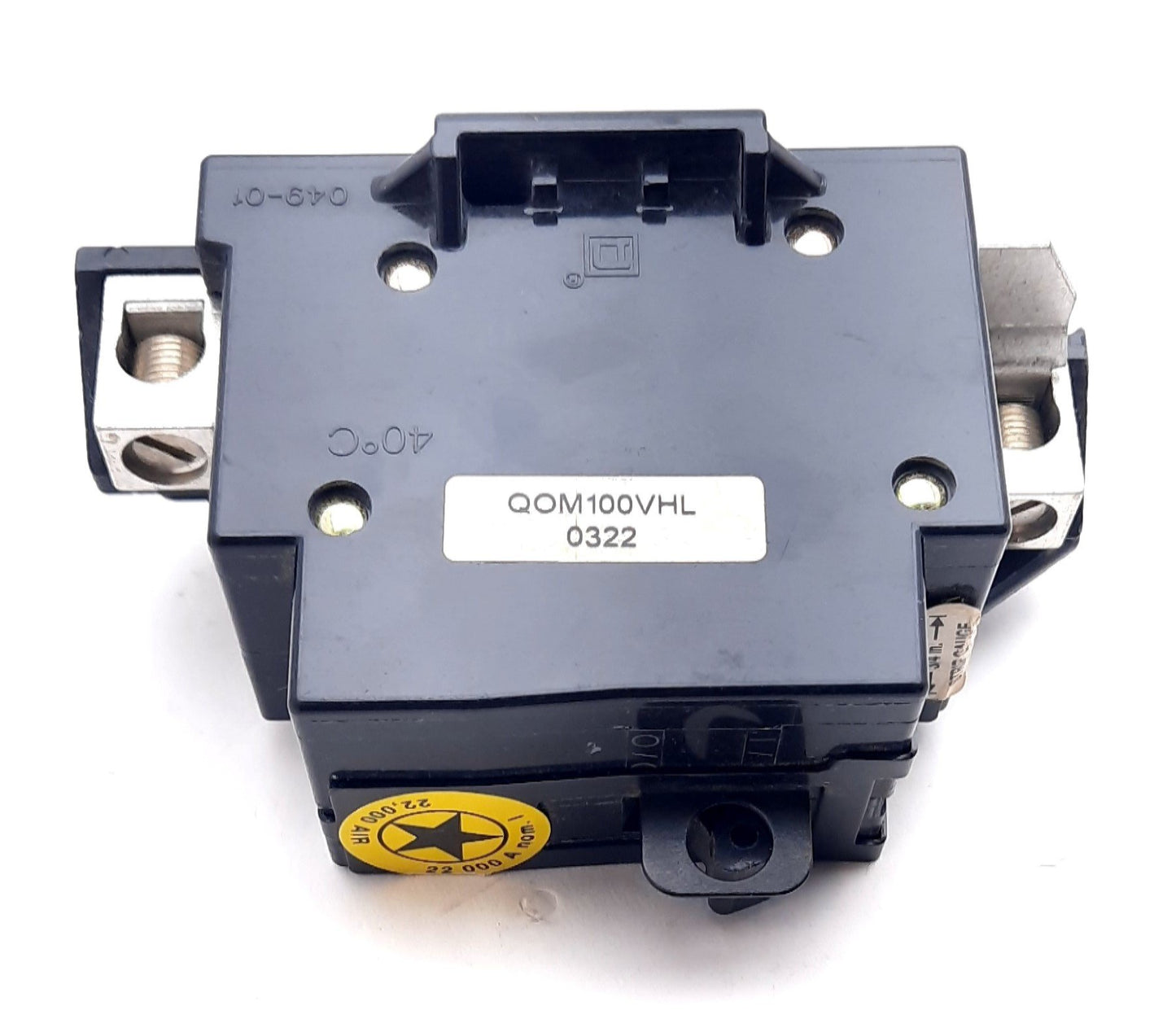 Used Square D QOM100VHL Main Circuit Breaker 2 Pole Single Phase 120/240VAC, 125A