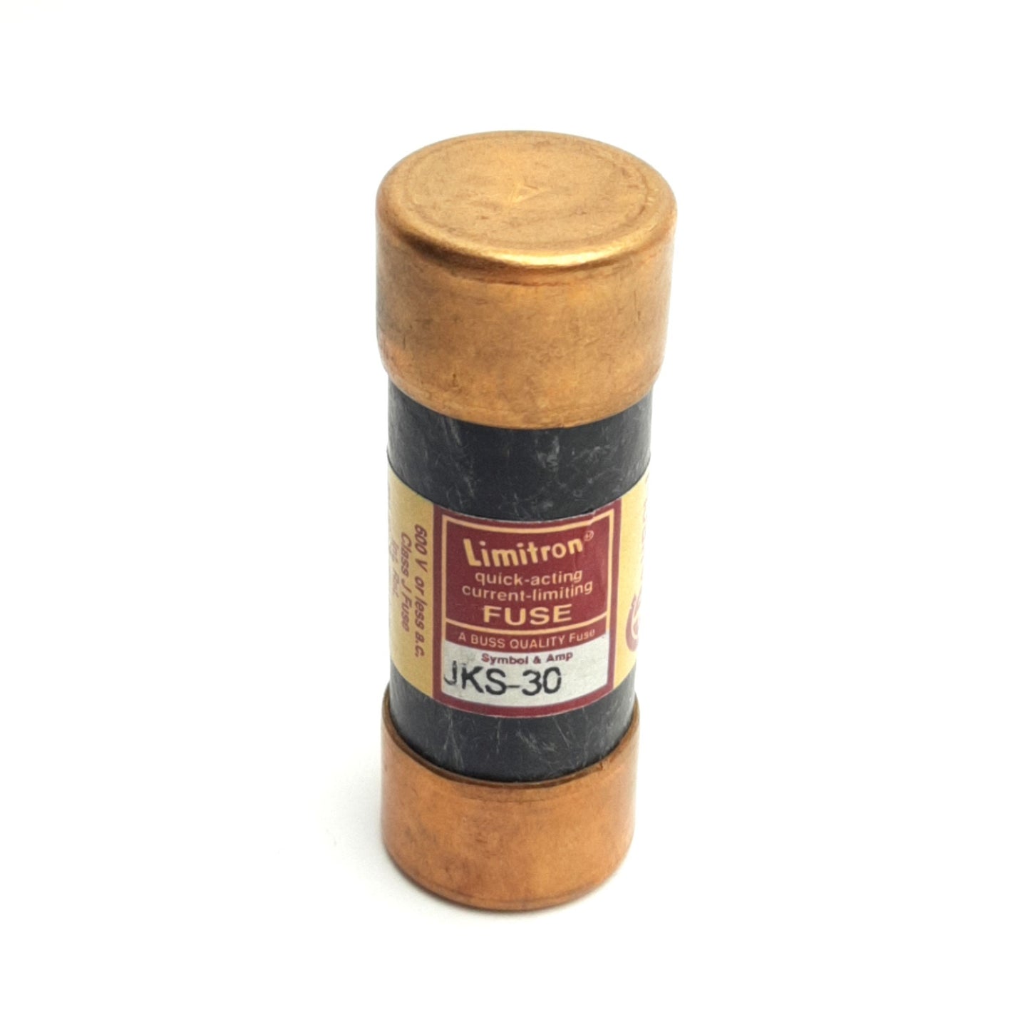Used Lot of 6 Limitron JKS30 Quick Acting Fuses, 30 Amp 600VAC/200VDC Rating, Class:J