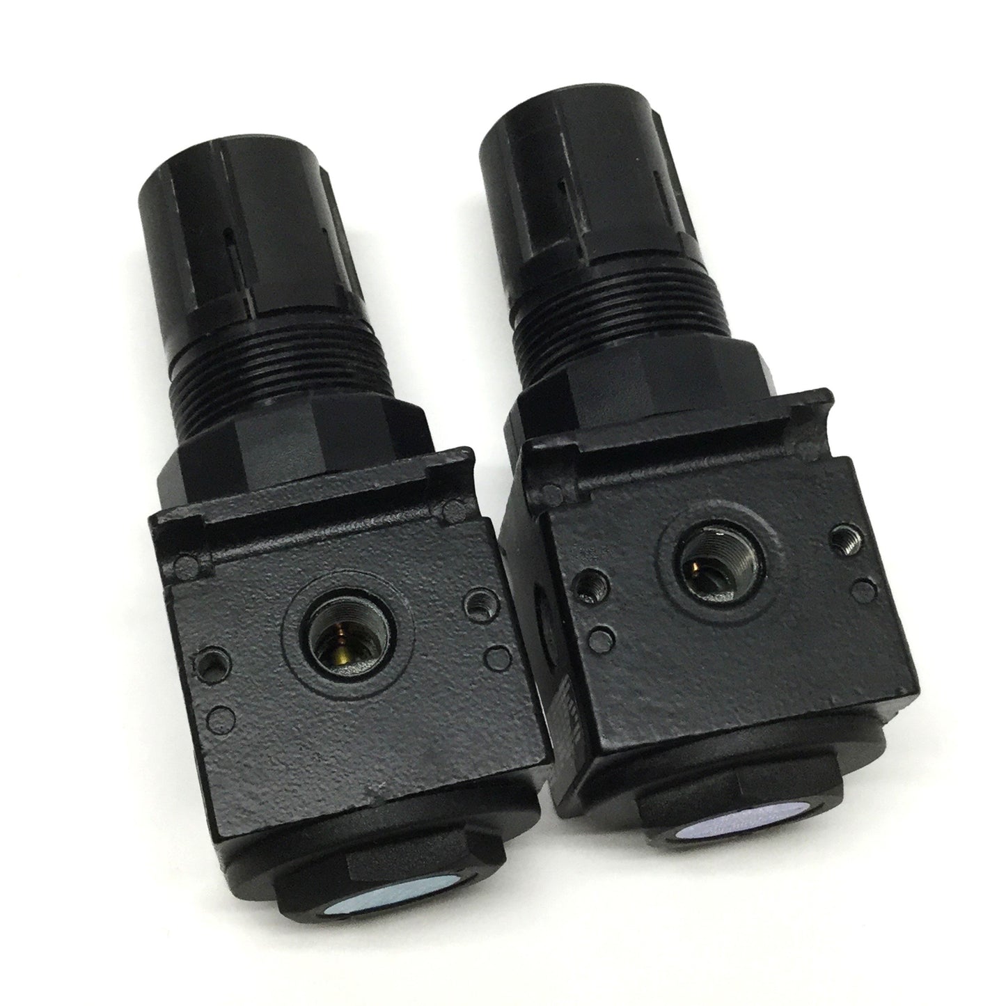 Used Lot of 2 Watts R35-01C QUBE Air Pressure Regulators, 1/8" NPT Ports, 0-125psi