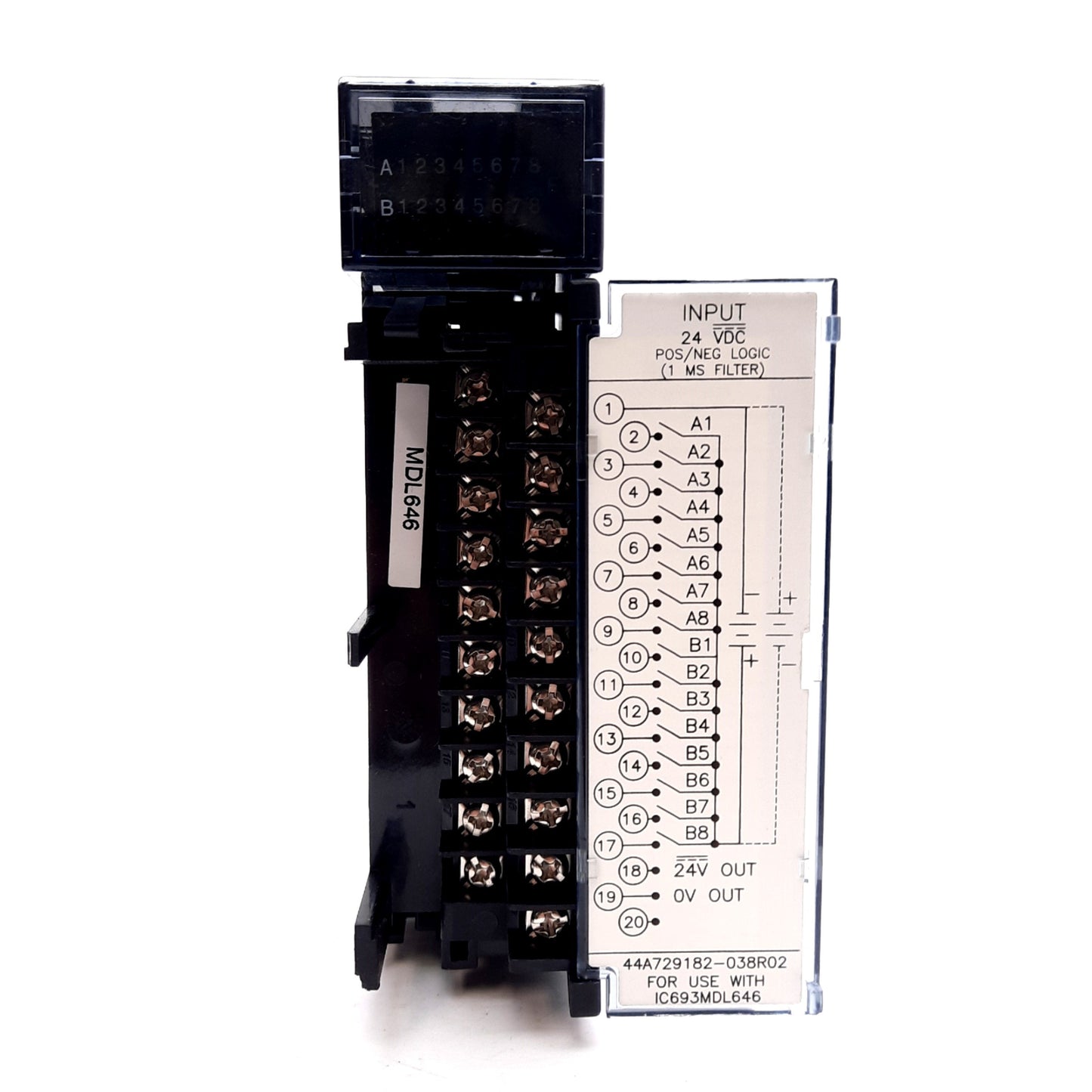 Used Lot of 2 GE Fanuc IC693MDL646 Series 90-30 Input Module, 24VDC, 16 Point