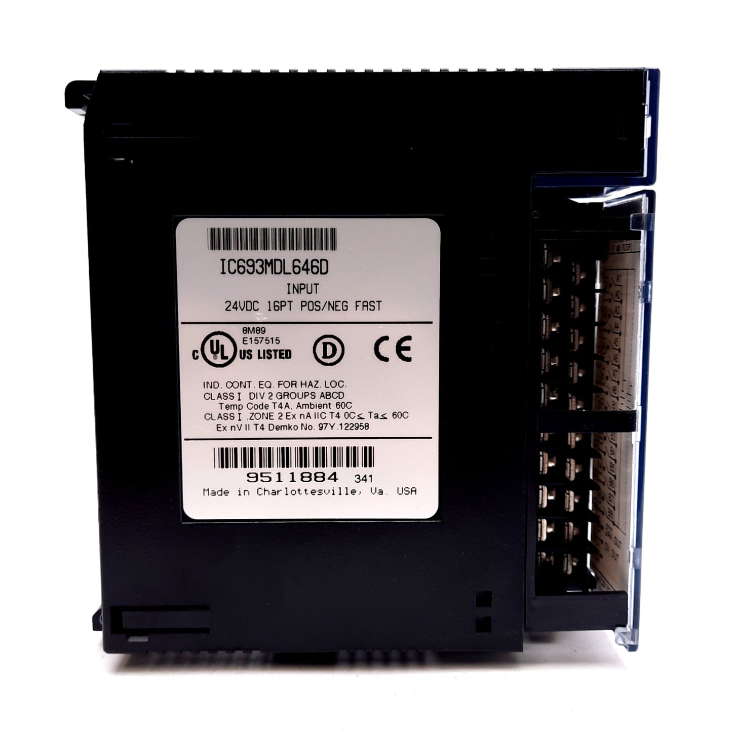 Used Lot of 2 GE Fanuc IC693MDL646 Series 90-30 Input Module, 24VDC, 16 Point