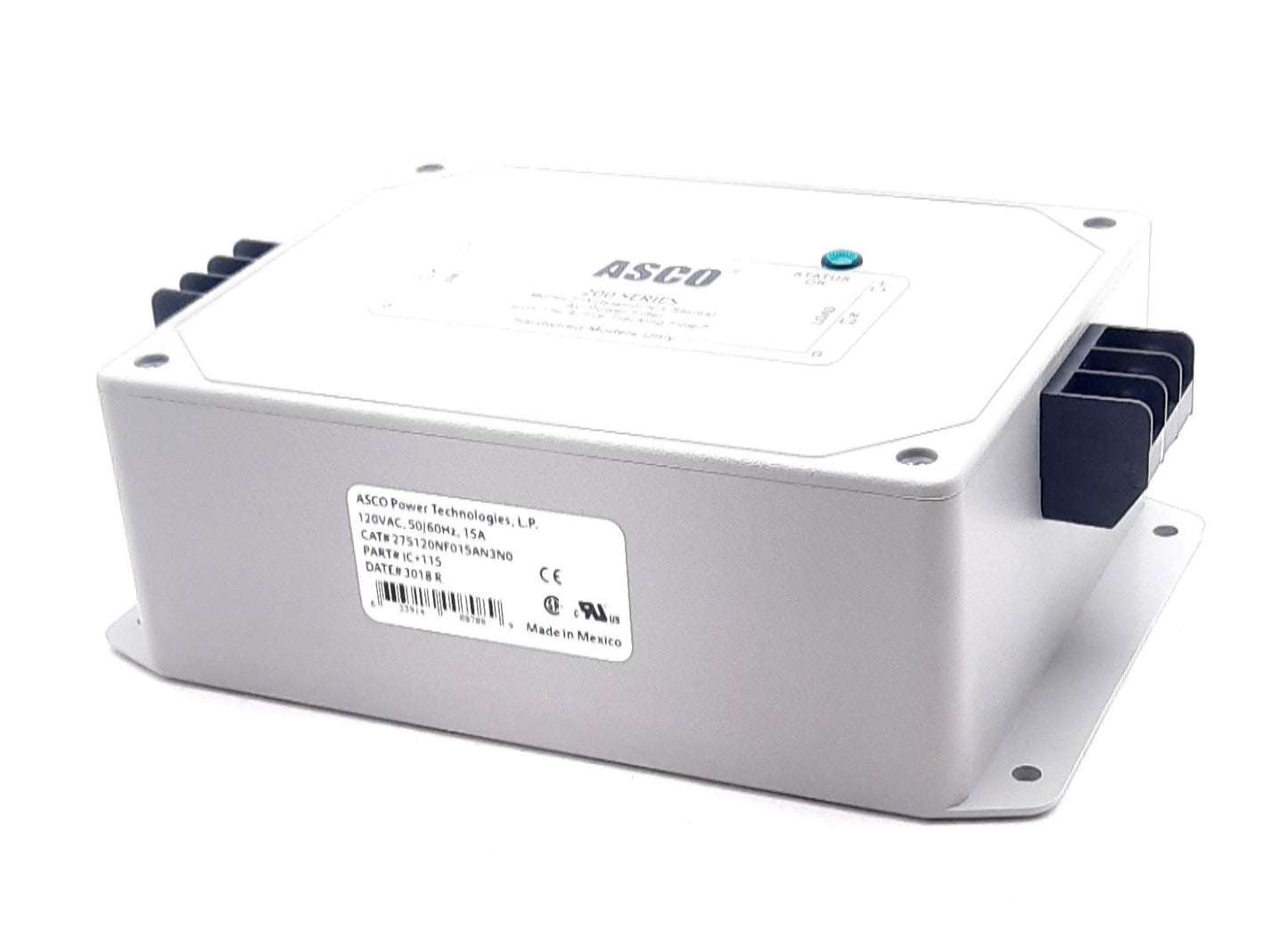 New Asco IC+115 Noise Filter Single Phase 120VAC, 15A, 100 kHz- 50MHz Hz, 0.5ns