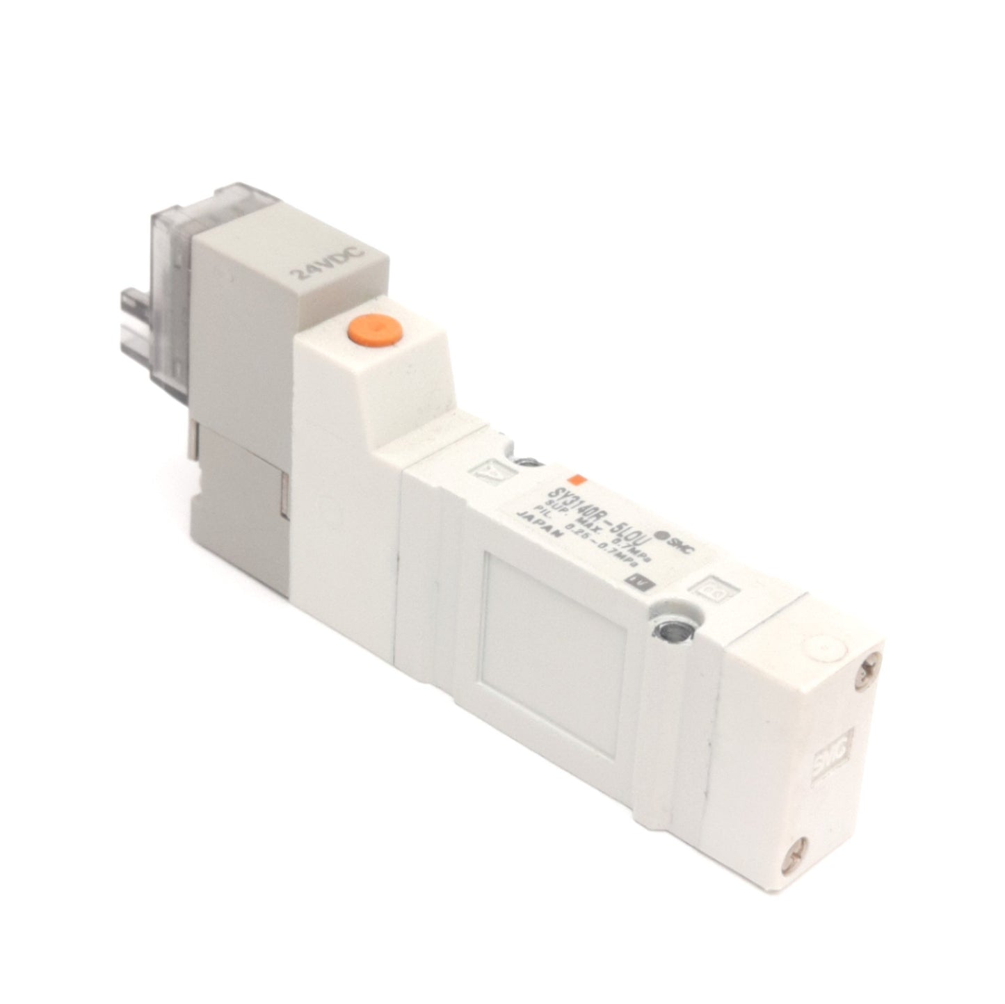 Used SMC SY3140R-5LOU Solenoid Valve, 2-Pos Single, 0.7MPa Max, 24V DC Coil