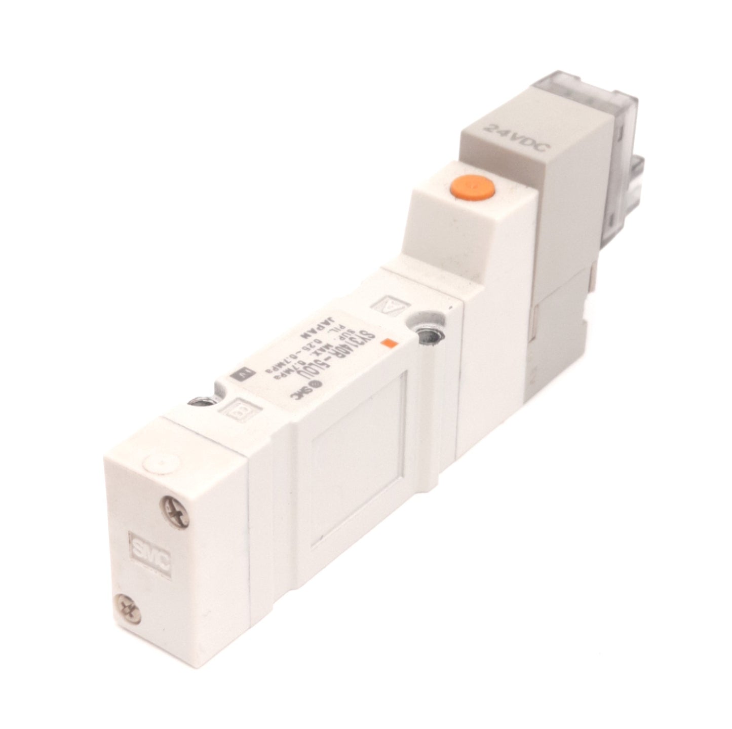 Used SMC SY3140R-5LOU Solenoid Valve, 2-Pos Single, 0.7MPa Max, 24V DC Coil