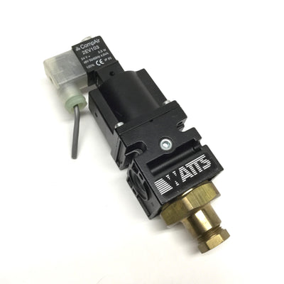 Used Watts S75-02M Quick Dump Solenoid Valve, 3/8" NPT, 145psi, 24VDC/48VAC