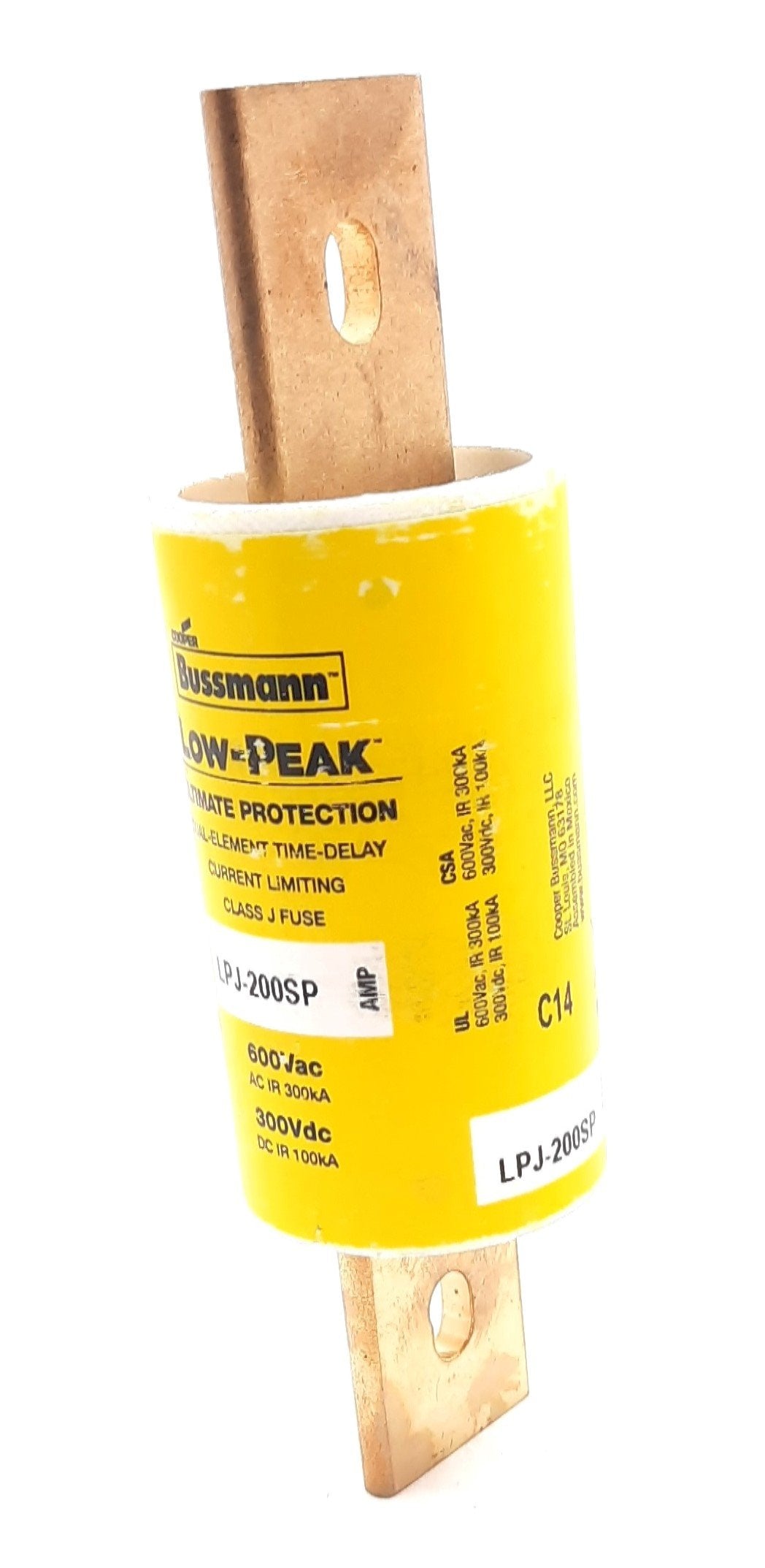 New COOPER LPJ-200SP Bussmann Low-Peak Class J Fuse, 200A 600VAC 300VDC