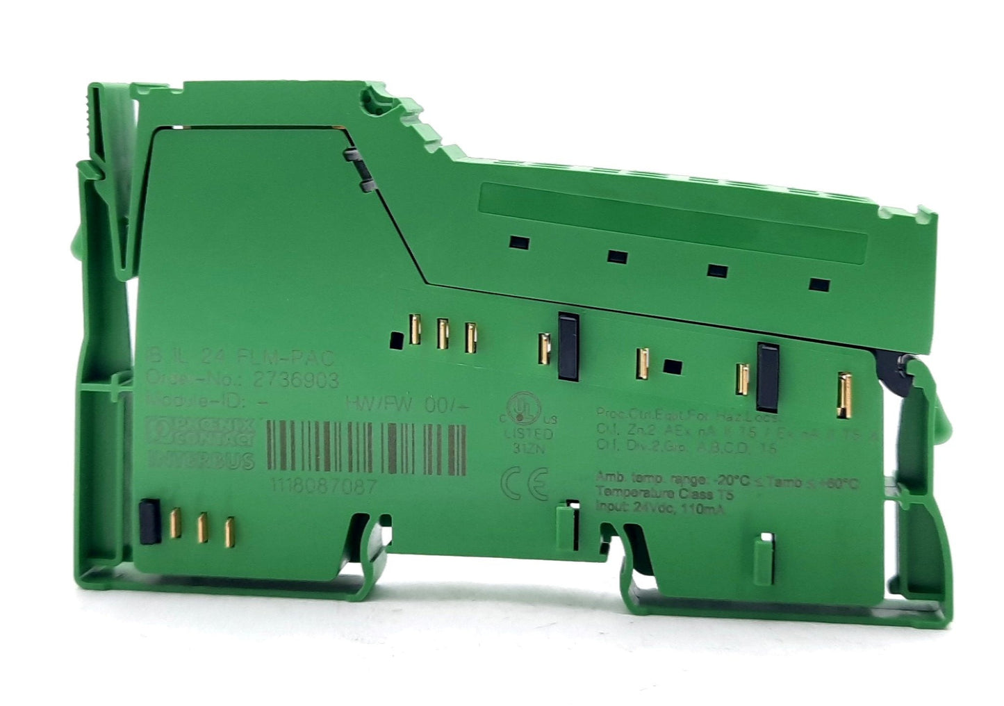 Used Phoenix Contact IB IL 24 FLM-PAC Terminal Block Inline Function Terminal 24VDC