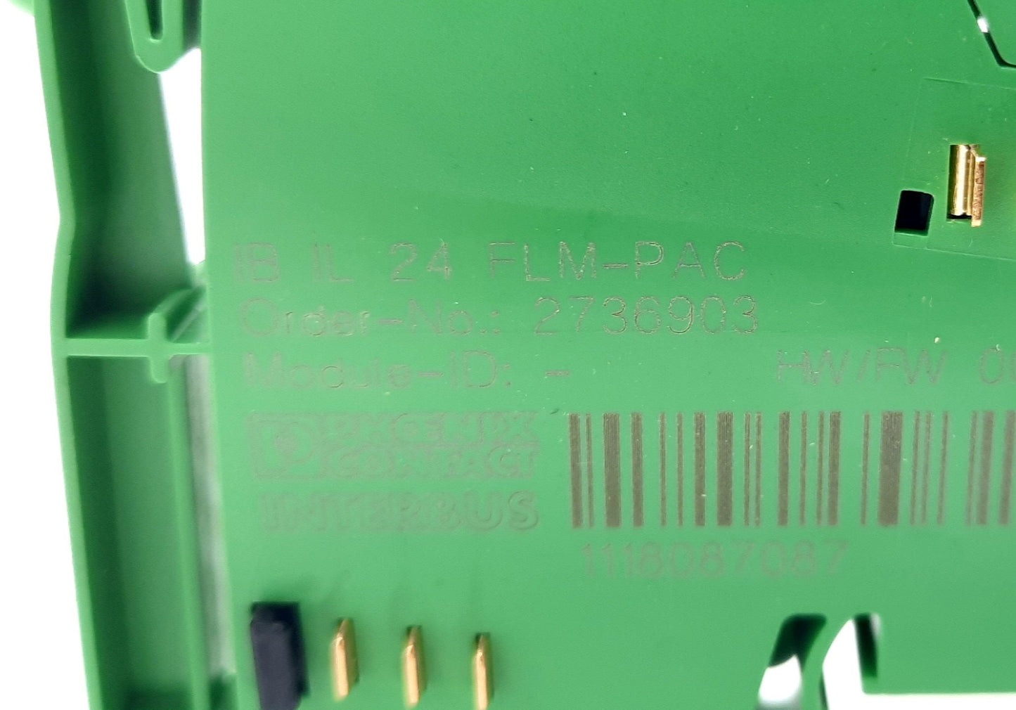 Used Phoenix Contact IB IL 24 FLM-PAC Terminal Block Inline Function Terminal 24VDC